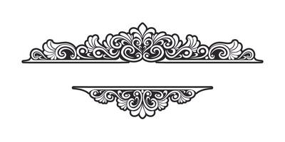 Classic name tags ornament floral border for weddings vector