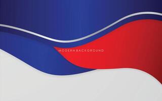 Modern red and blue abstract white background vector