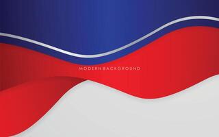 Modern red and blue abstract white background vector