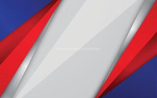 modern abstract white and red with blue color background vector