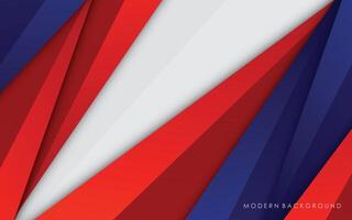 Modern red and blue abstract white background vector