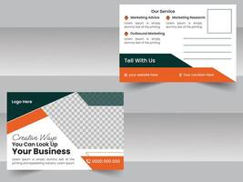 Modern Creative Corporate Business post Card Design vector