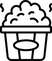 Popcorn Icon. Pop corn, bucket, box. Cinema concept vector