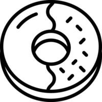 Donut Icon. Donut icon in line vector