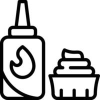 Sauce Icon. Sauce bottle line icon vector