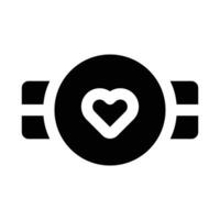 Simple Love Belt solid icon. The icon can be used for websites, print templates, presentation templates, illustrations, etc vector