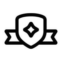 Simple Shield Badge icon. The icon can be used for websites, print templates, presentation templates, illustrations, etc vector