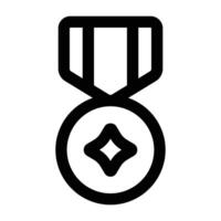 sencillo logro medalla icono. el icono lata ser usado para sitios web, impresión plantillas, presentación plantillas, ilustraciones, etc vector