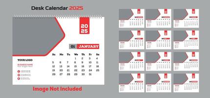 desk calendar 2025 vector