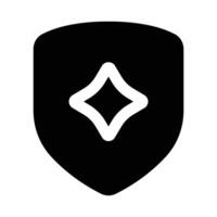 Simple Shield solid icon. The icon can be used for websites, print templates, presentation templates, illustrations, etc vector