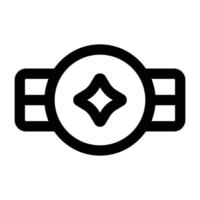 Simple Champion Belt icon. The icon can be used for websites, print templates, presentation templates, illustrations, etc vector