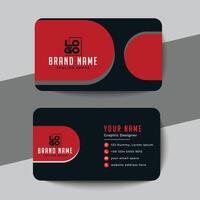 Corporate Modern Business Card Template black and red clean business card . vector