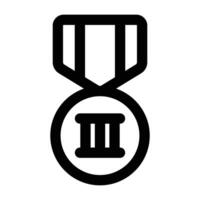 Simple Bronze Medal icon. The icon can be used for websites, print templates, presentation templates, illustrations, etc vector
