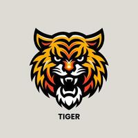 Tiger Logo Mascot or Illustration, Fierce Tiger Face Illustration vector