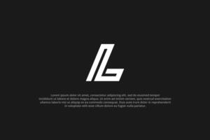 letter l simple monogram logo vector