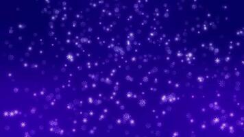 The snowflakes on the blue background are flying from left to right. Motion graphics. Winter background..mp4 video