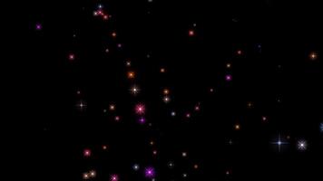 veelkleurig helder sterren verschijnen en Gaan uit in de achtergrond. beweging afbeeldingen..mp4 video