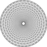 monochrome abstract round pattern. Funnel of the universe from circles. Ornament for sandblasting. vector