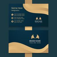 Dark gradient luxury business card template vector