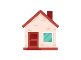 casa icono en plano estilo. hogar ilustración en aislado antecedentes. Departamento edificio firmar negocio concepto. vector