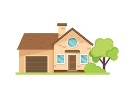 House icon in flat style. Home illustration on isolated background. Apartment building sign business concept. vector