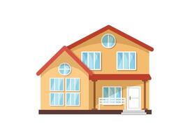 House icon in flat style. Home illustration on isolated background. Apartment building sign business concept. vector