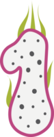 Dragon Fruit Alphabets and number png