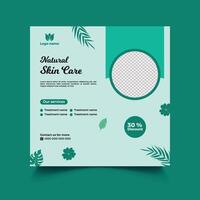 Natural skin care banner vector