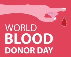 illustration graphic of blood drips from the index finger, perfect for international day, world blood donor day, celebrate, greeting card, etc. vector