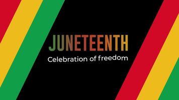 Juneteenth Independence Day animated text. Freedom or Emancipation day. video