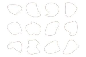 Blobs Abstract Shape Set Abstract Black Shapes Liquid Shape Elements Random Outline Fluid Shapes. vector