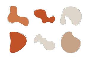 Blobs Abstract Fluid Shapes Color Full pictogram symbol visual illustration Set vector