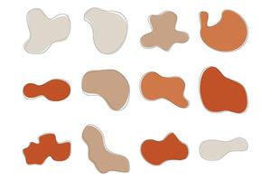 gotas resumen fluido formas color lleno pictograma símbolo visual ilustración conjunto vector