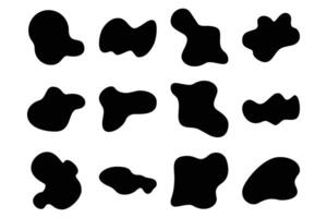 Blobs Fluid Shapes pictogram symbol visual illustration Set vector