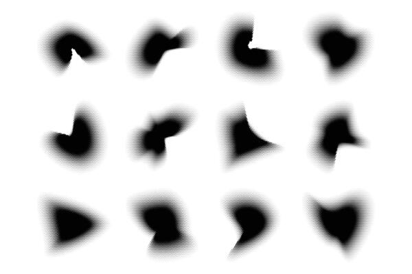 Halftone Hexagon Pattern, Reprographic Technique for Simulating Background Set Minimal Style Dynamic Wallpaper