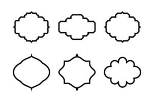 Label Frame Shape Line pictogram symbol visual illustration Set vector