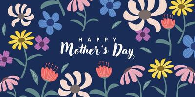 Happy mothers day illustration template design vector