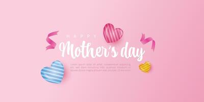 Happy mothers day illustration template design vector