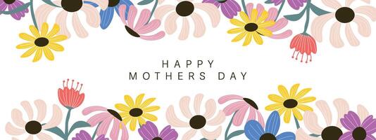 Happy mothers day illustration template design vector