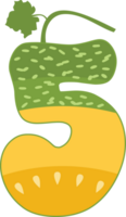 Melon Alphabets and number png