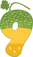 melón alfabetos y número png