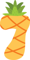 Gelb Ananas Alphabete und Nummer png