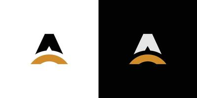 Modern and unique A letter initial logo design vector