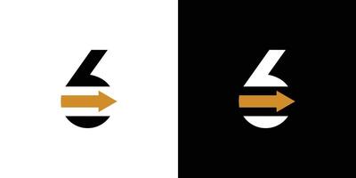 Unique and modern 6 direction logo design vector