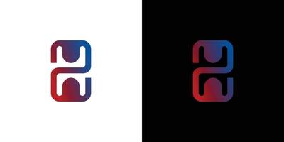 moderno y único h logo diseño vector