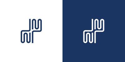 Modern and unique WM logo design vector