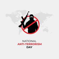 anti terrorismo día creativo resumen diseño 21 mayo nacional anti terrorismo día modelo para antecedentes con bandera póster y tarjeta plano diseño vector