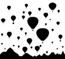 Hot air balloon festival silhouette illustration vector