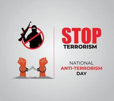 Anti Terrorism Day Creative Abstract Design 21 may national anti terrorism day Template for background with banner poster and card flat design vector