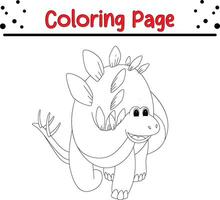 dinosaurios colorante página. contento animal colorante libro para niños. vector